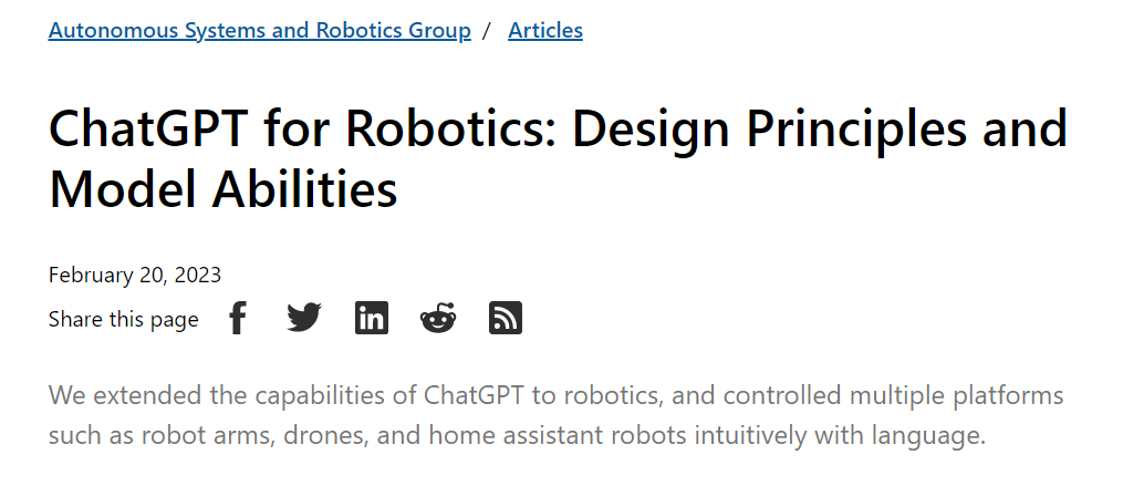 ChatGPT能否颠覆机器人编程?只需几行提示,看看它如何大放异彩! ChatGPT能否颠覆机器人编程?只需几行提示,看看它如何大放异彩!