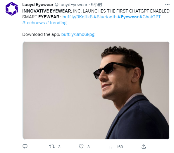 体验未来眼镜新纪元？ChatGPT加持Lucyd应用，引领眼界革命！股价狂涨201%创新公司一夜崛