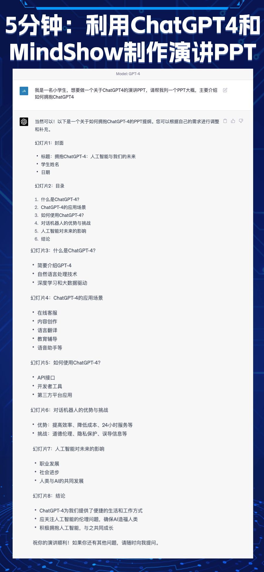 5分钟打造ChatGPT4演讲PPT全攻略?Markdown+Mindshow一键完成,ChatG 5分钟打造ChatGPT4演讲PPT全攻略?Markdown+Mindshow一键完成,ChatG