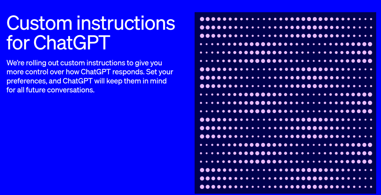 ChatGPT进化!现在它能记住你的需求,自定义指令让对话更个性 ChatGPT进化!现在它能记住你的需求,自定义指令让对话更个性