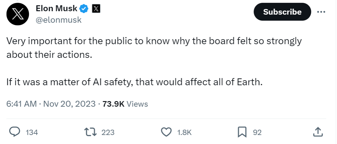 《AI巨头OpenAI内部政治大变动：创始人山姆·奥特曼和格雷格·布洛克曼被罢免》