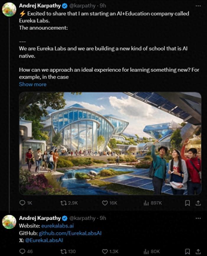 前OpenAI创始成员Andrej Karpathy创办了一家AI教育公司,让AI当80亿人的老师 | 最前线 前OpenAI创始成员Andrej Karpathy创办了一家AI教育公司,让AI当80亿人的老师 | 最前线