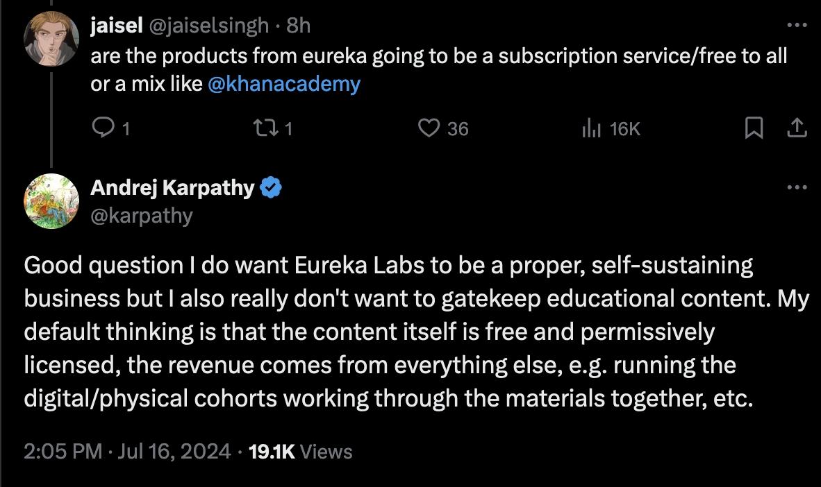 前OpenAI创始成员Andrej Karpathy创办了一家AI教育公司,让AI当80亿人的老师 | 最前线 前OpenAI创始成员Andrej Karpathy创办了一家AI教育公司,让AI当80亿人的老师 | 最前线