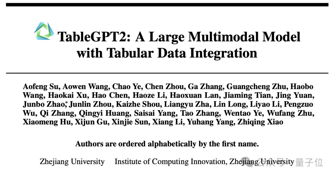 浙大开源“最懂Excel的GPT”!首次将结构化数据作为独立模态训练,刷榜提升40百分点 浙大开源“最懂Excel的GPT”!首次将结构化数据作为独立模态训练,刷榜提升40百分点